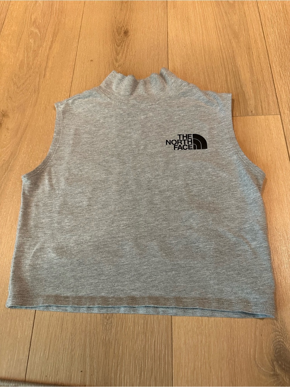 The North Face Light Gray Mock Neck Crop Tank